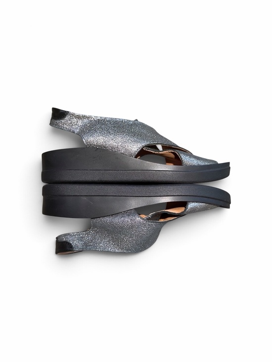 Vital Arch Shoes - Vital Arch Metallic Silver Platform Slingback Sandals Size 38 NWOT